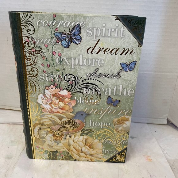 Inspirational Hardcover Journal With Floral & Butterfly Design Gold Accents Line - Picture 13 of 16